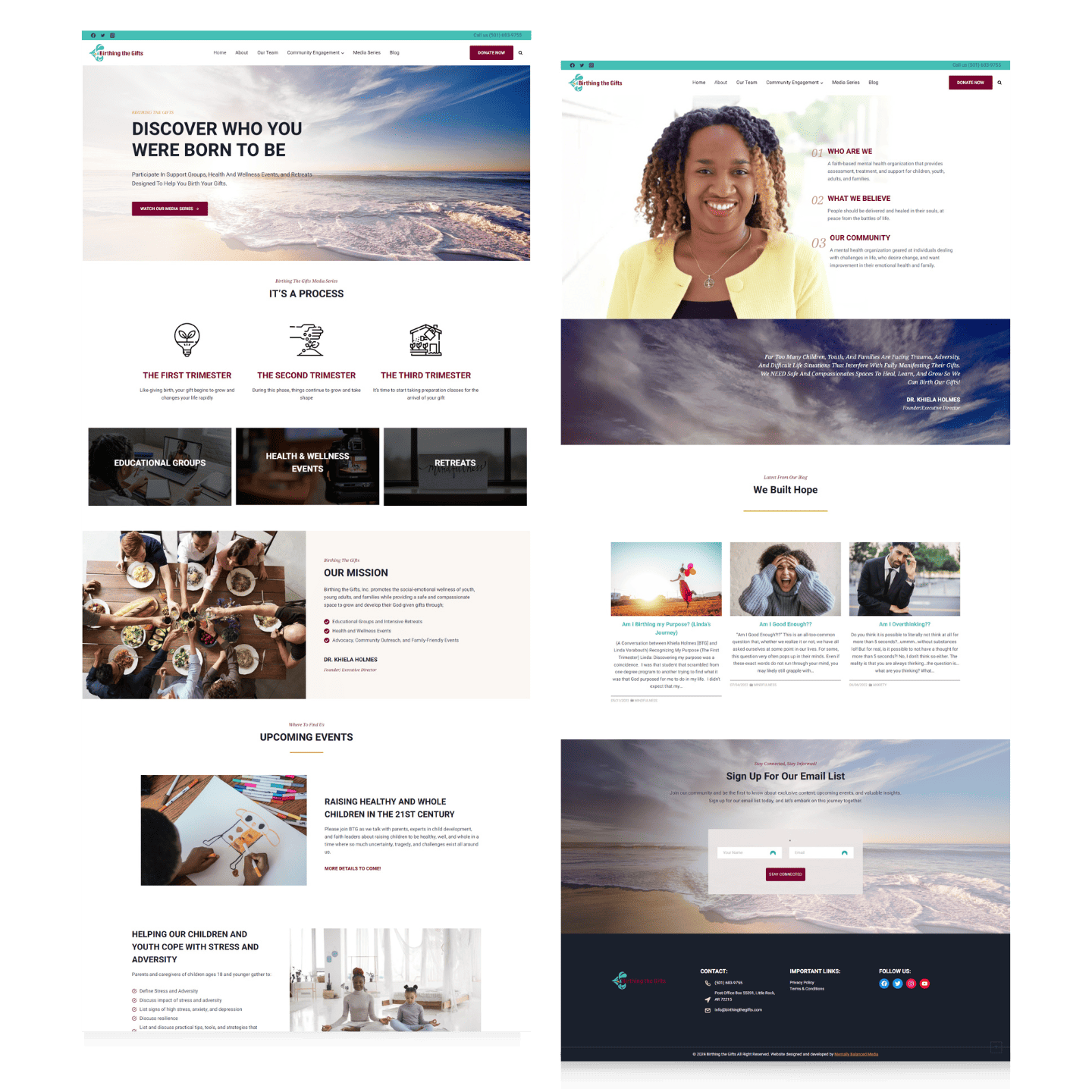 Birthing the Gifts eBook design pages created as part of MBM360’s branded resource strategy