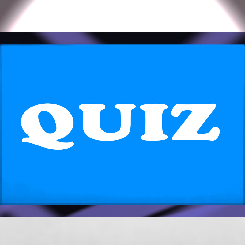 Interactive quizzes graphic for engaging audience participation.