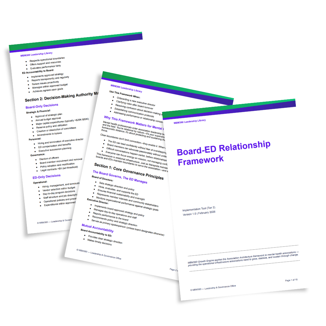 Board-ED Relationship Framework Mockup